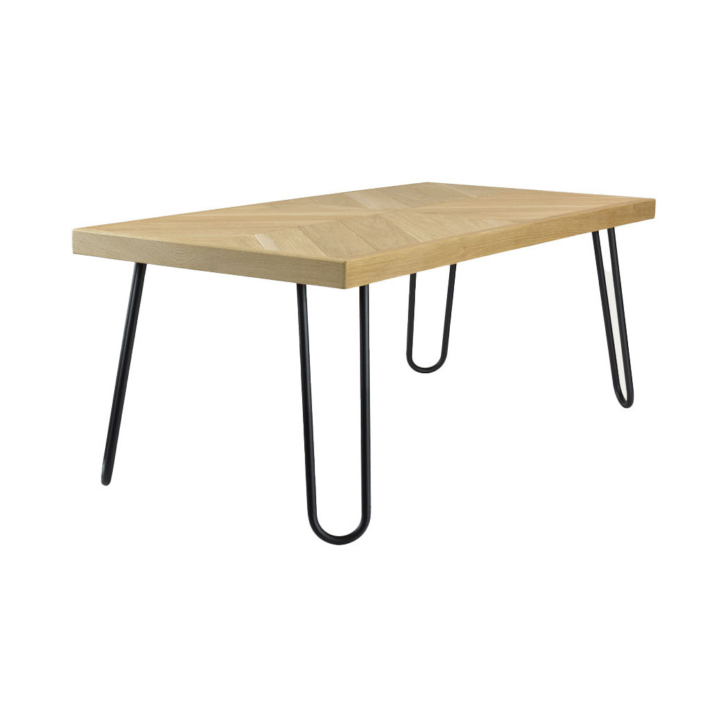 Light Brown Coffee Table Zig-Zag V-I FCT0290 – image 1