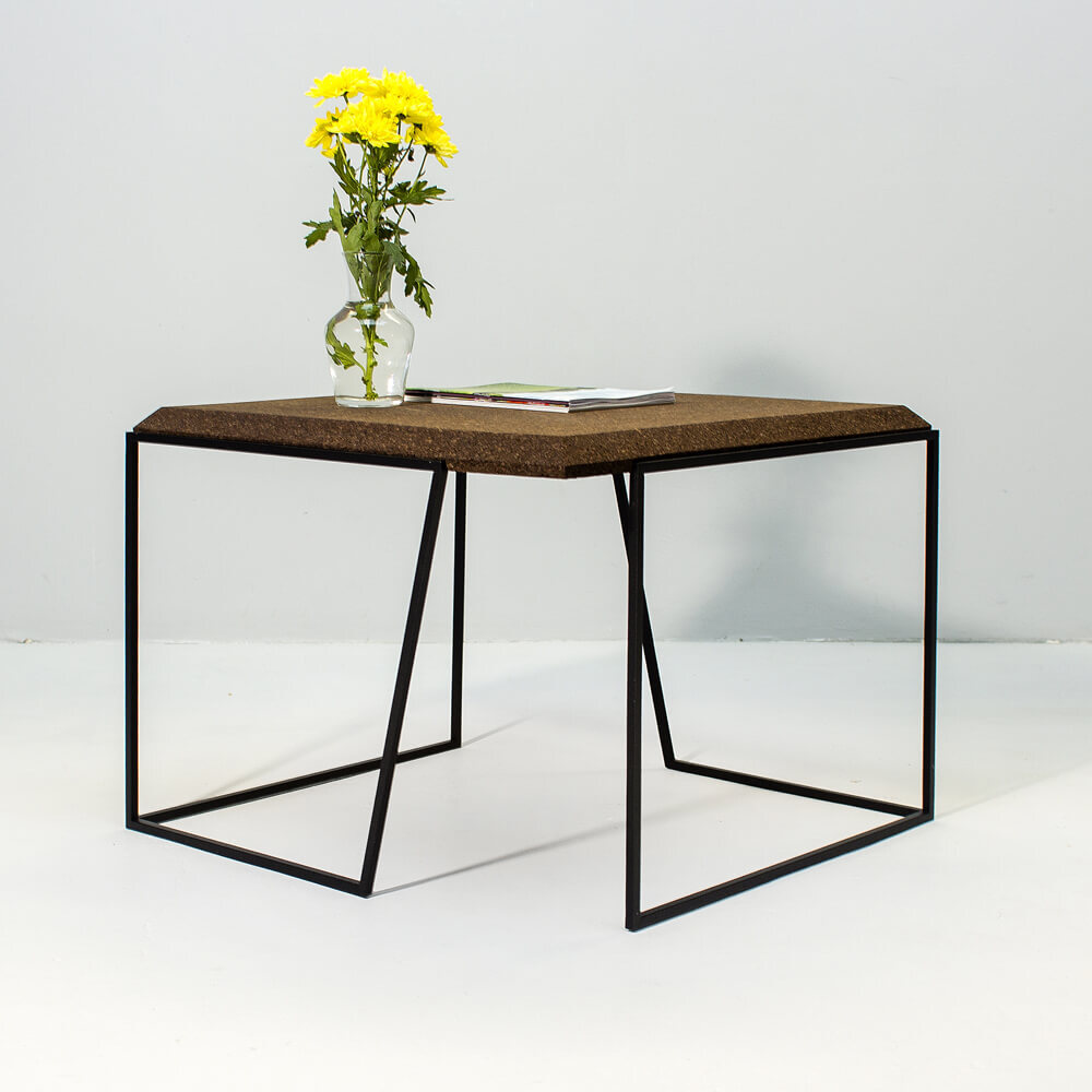 Dark Cork And Black Legs Grão #2 Coffee Table – image 3