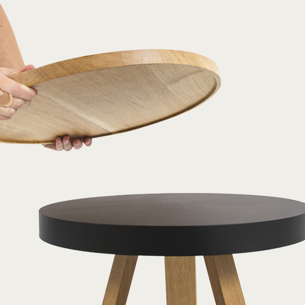 Oak/Black Medium Batea Coffee Table – image 4