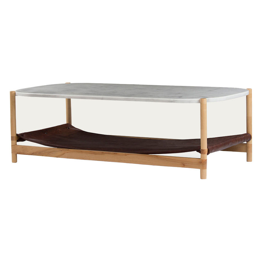 1.03 White Rectangular Coffee Table – image 1