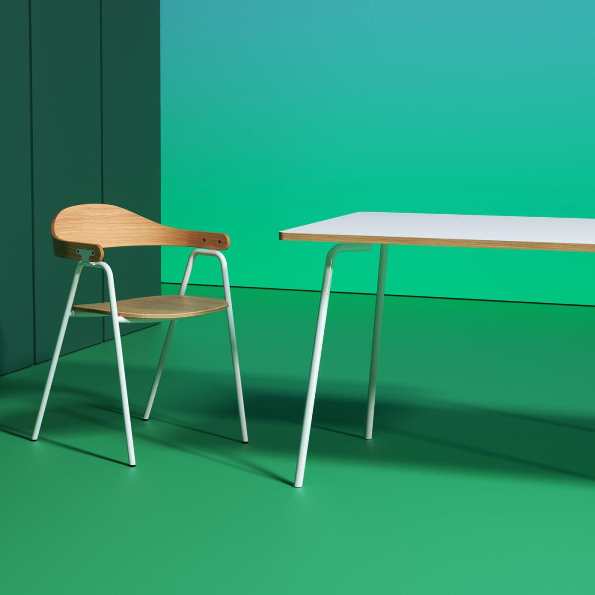 White Otto Rectangular Table – image 2