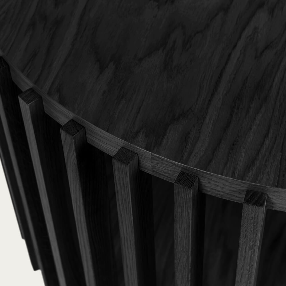 Oak/Black Drum Coffee Table – image 7