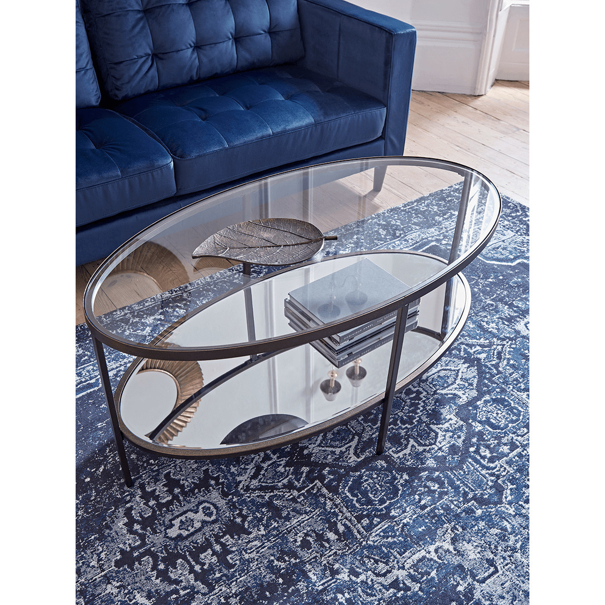 Glass Display Coffee Table - Aged bronze – image 1