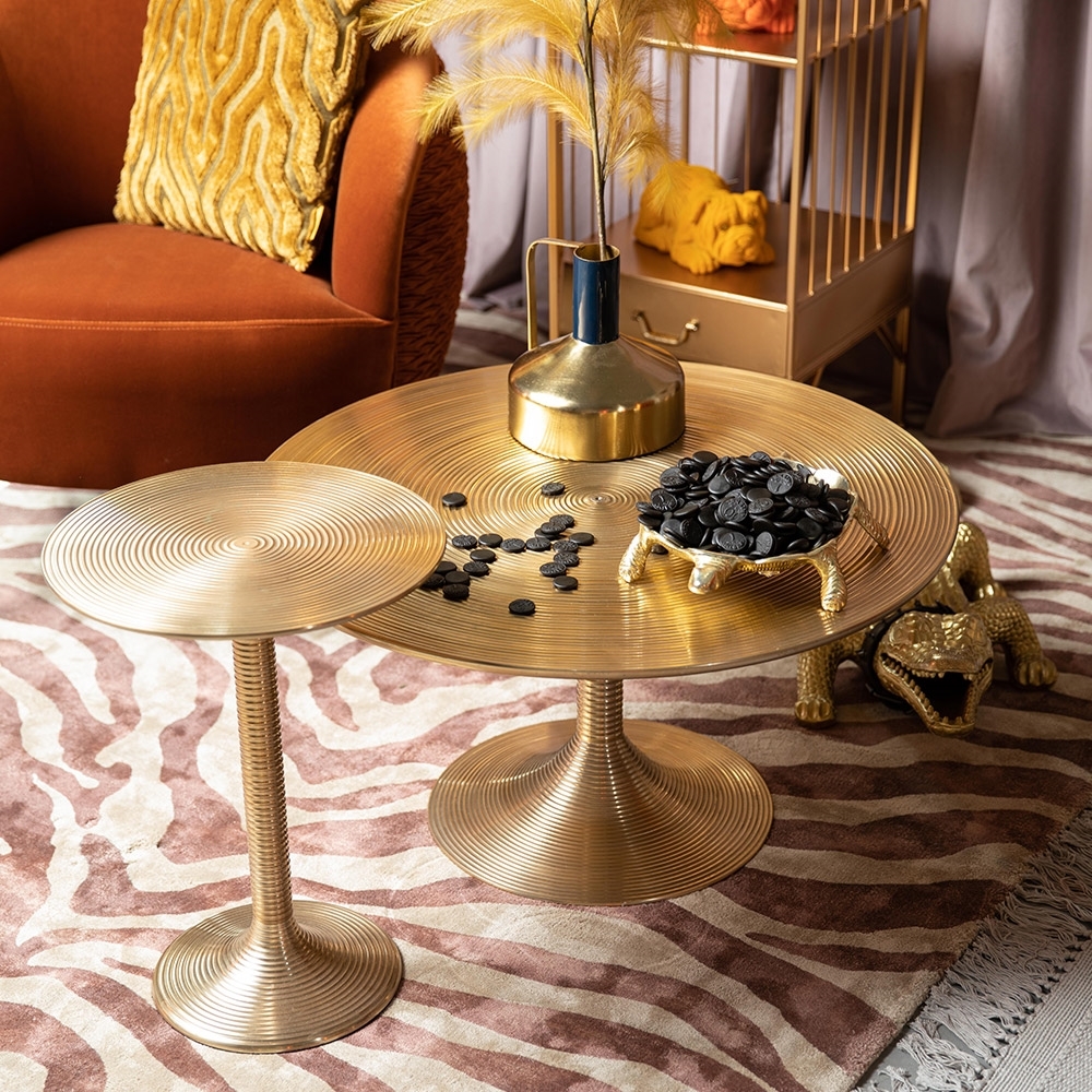 Bold Monkey Hypnotising Round Coffee Table - Gold – image 2