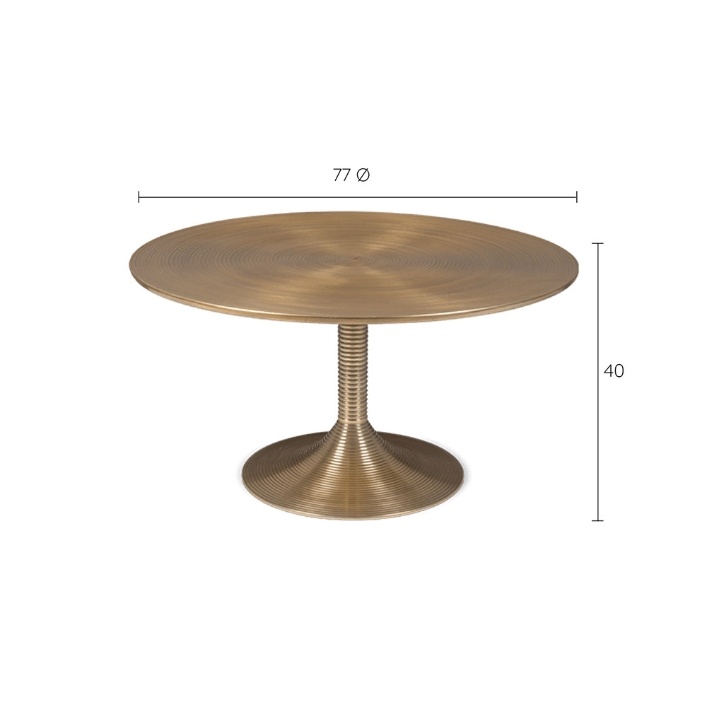 Bold Monkey Hypnotising Round Coffee Table - Gold – image 3