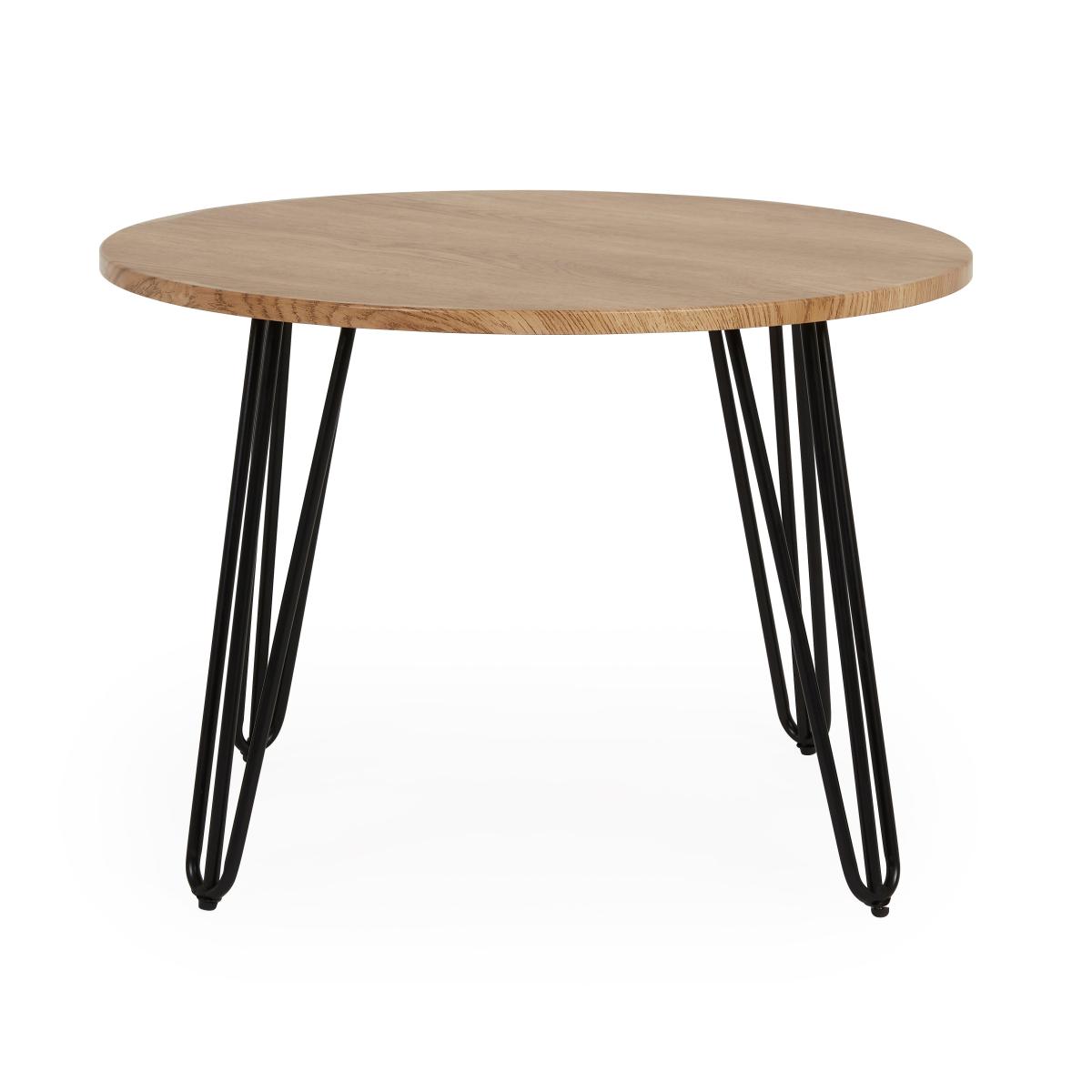 Bella Oak Effect Compact Round Coffee Table Light Oak – image 2