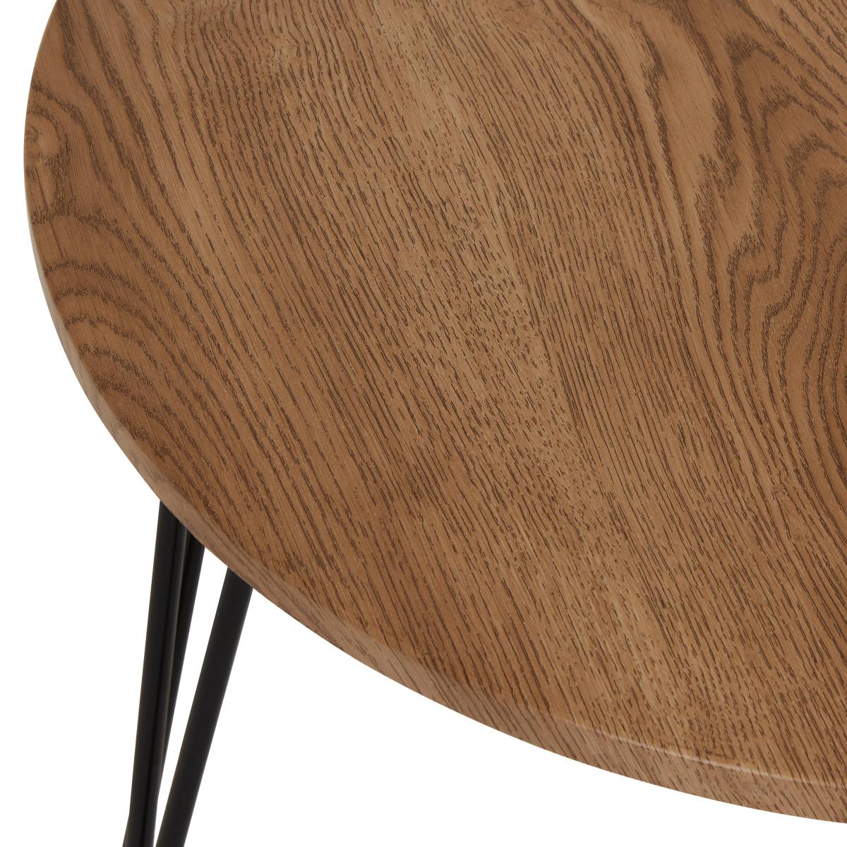 Bella Oak Effect Compact Round Coffee Table Light Oak – image 4