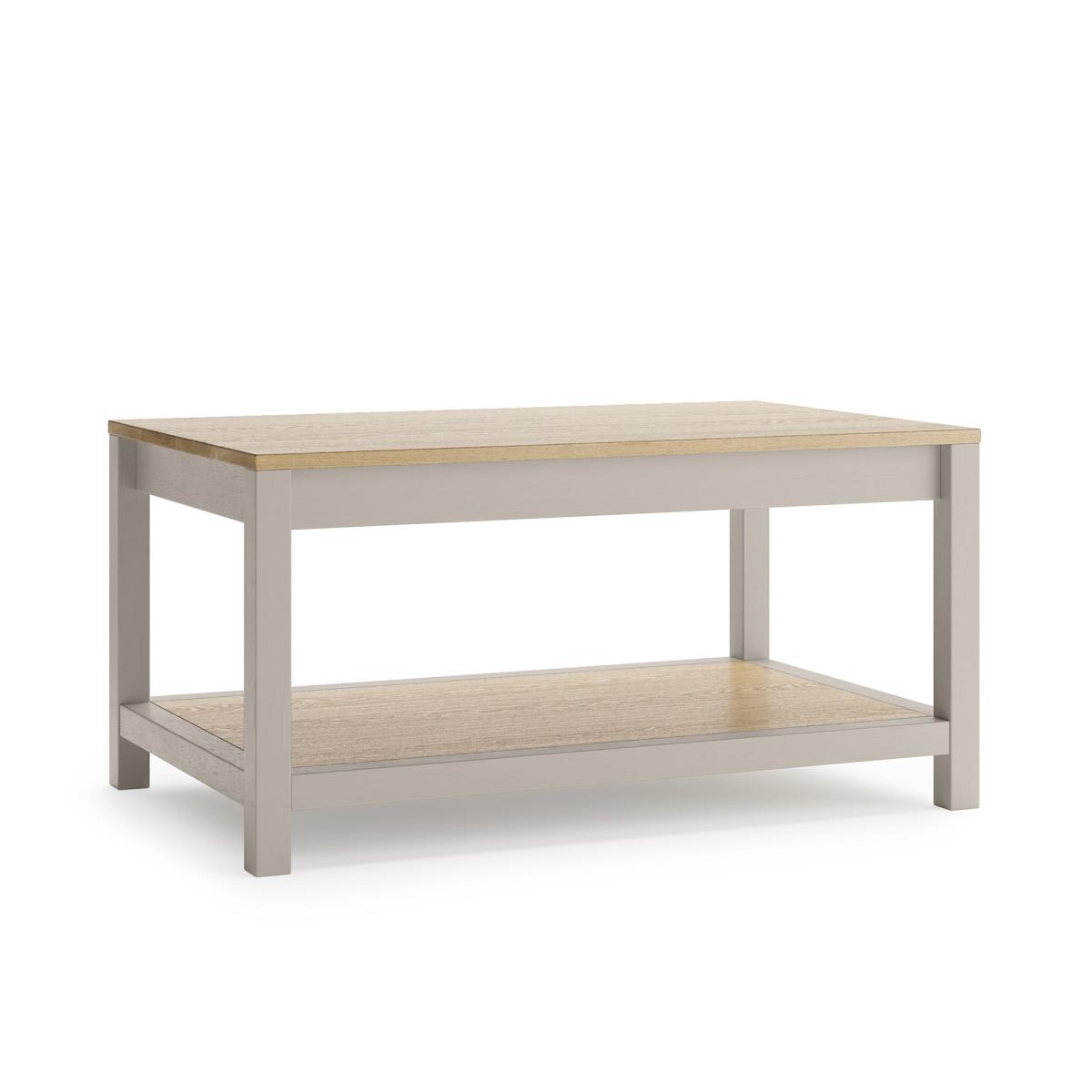 Olney Coffee Table with Shelf Stone Grey/Brown – image 6