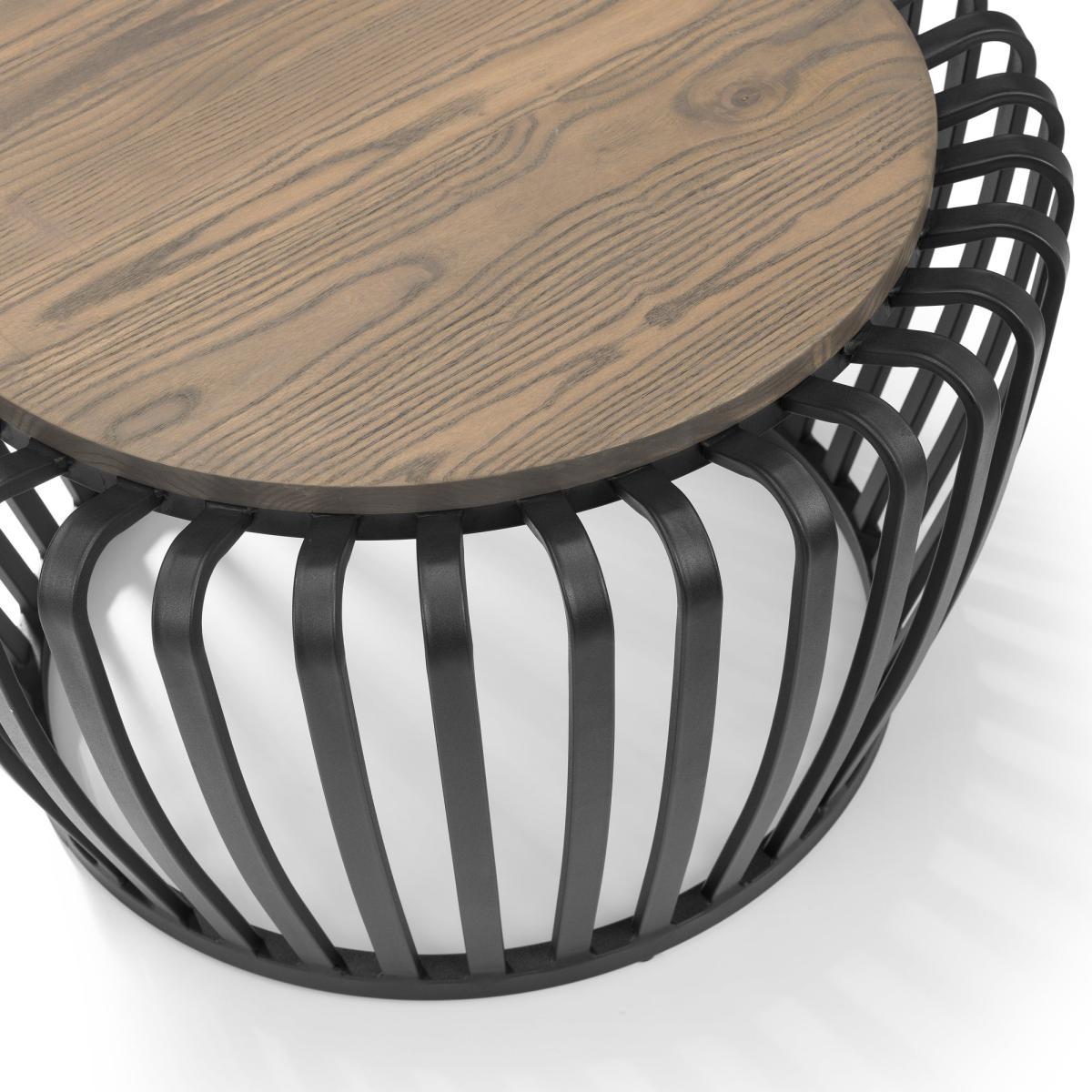 Washington Round Coffee Table Black – image 3