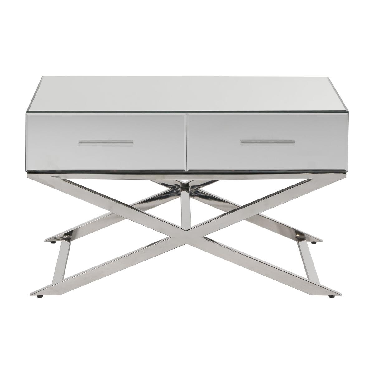 Pacific Rocco Mirrored Coffee Table, Silver Silver – image 2