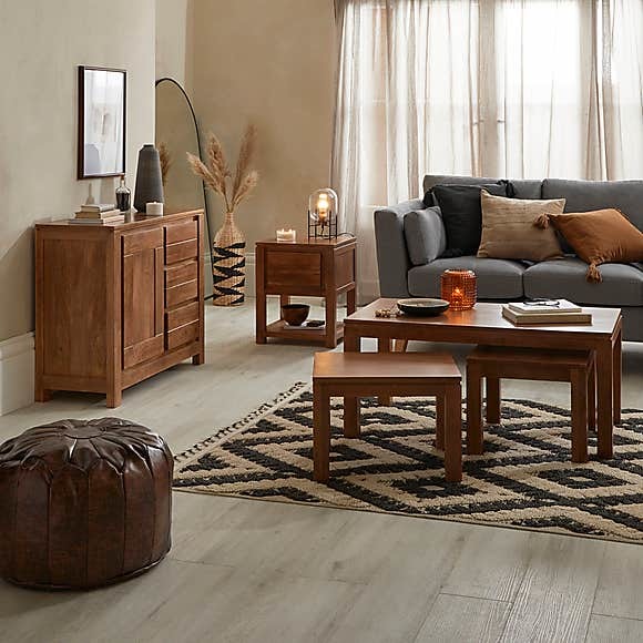 Harlam Set of 3 Coffee Tables Brown and Grey – image 3
