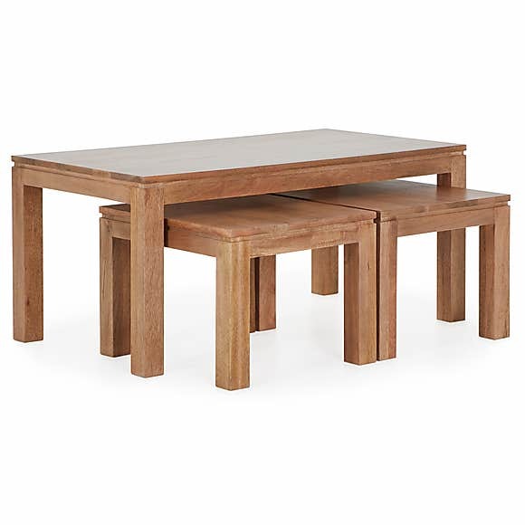Harlam Set of 3 Coffee Tables Brown and Grey – image 4