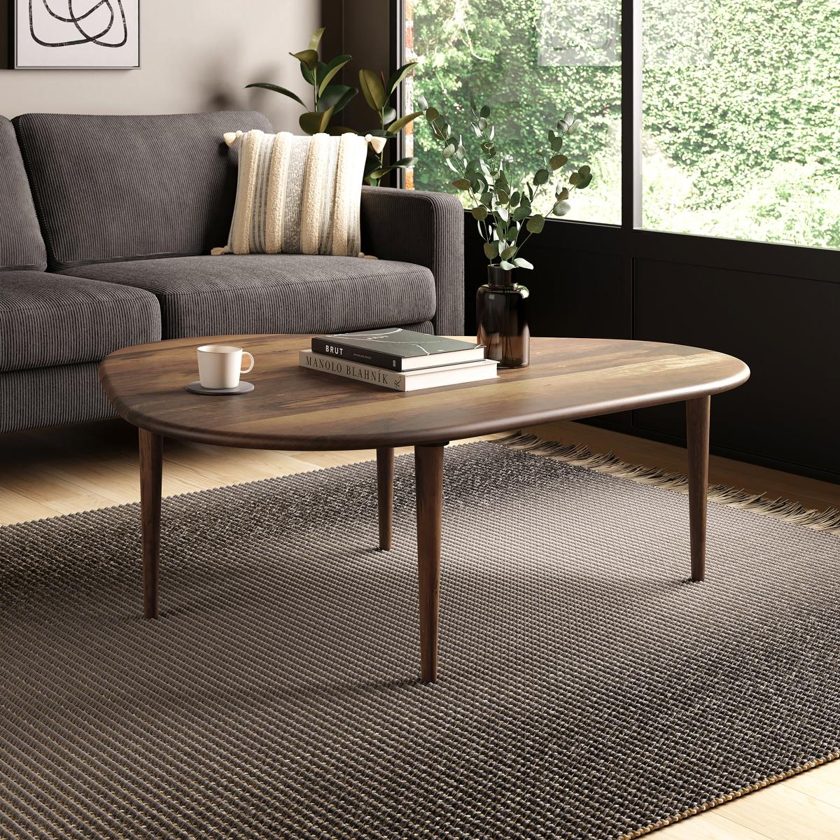 Lucas Large Coffee Table Brown – image 2