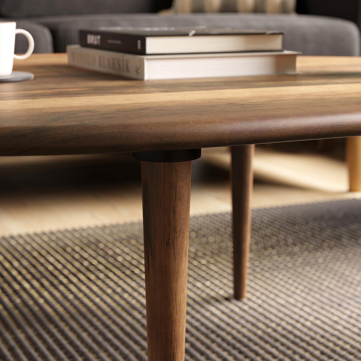 Lucas Large Coffee Table Brown – image 3