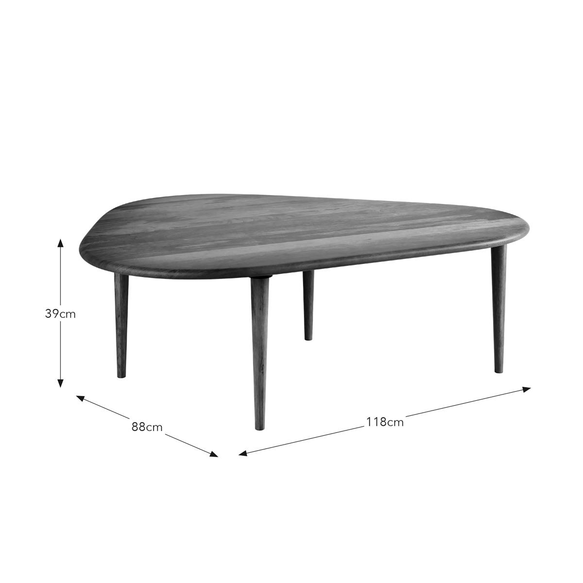 Lucas Large Coffee Table Brown – image 5