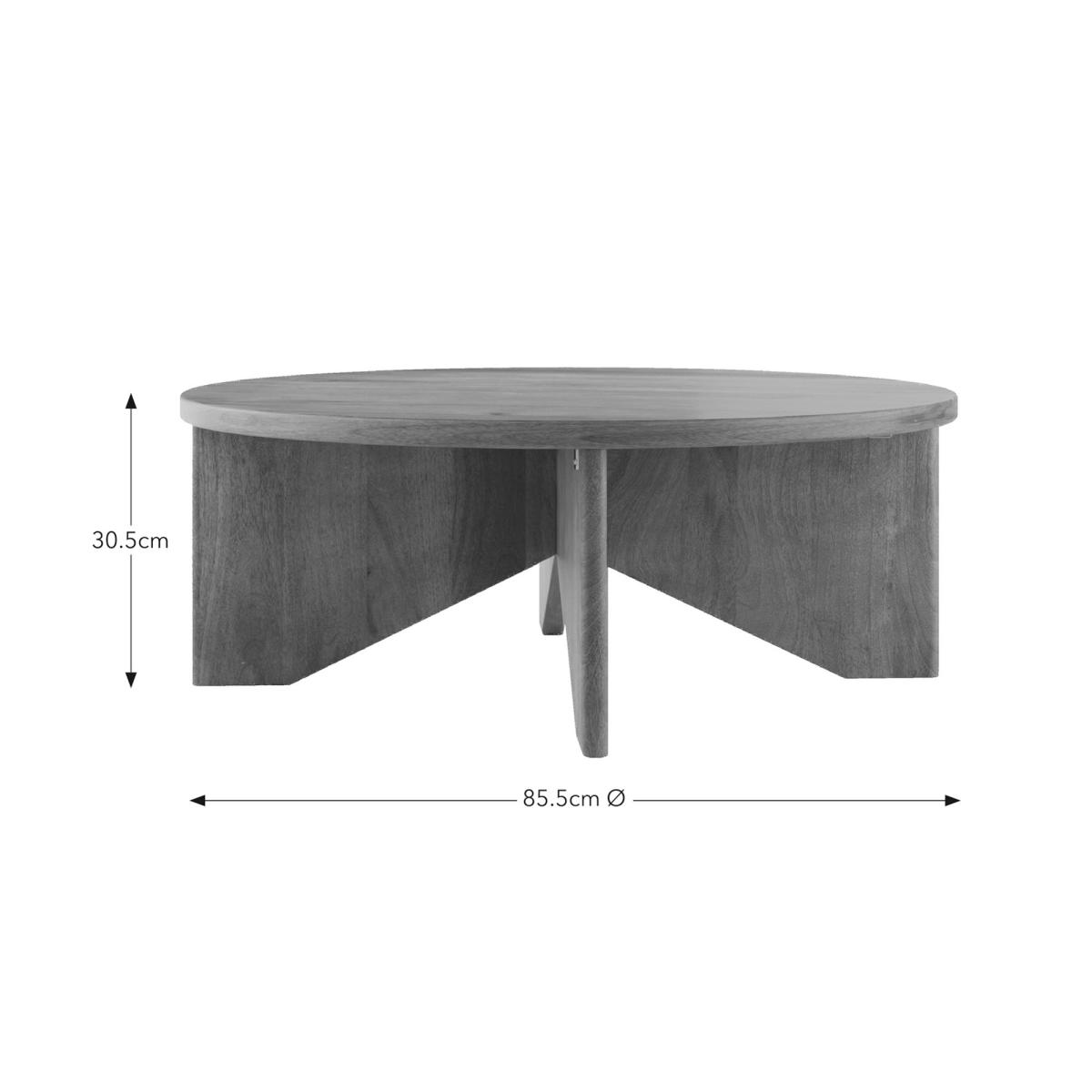 Kalpen Coffee Table, Mango Wood Light Wood – image 6