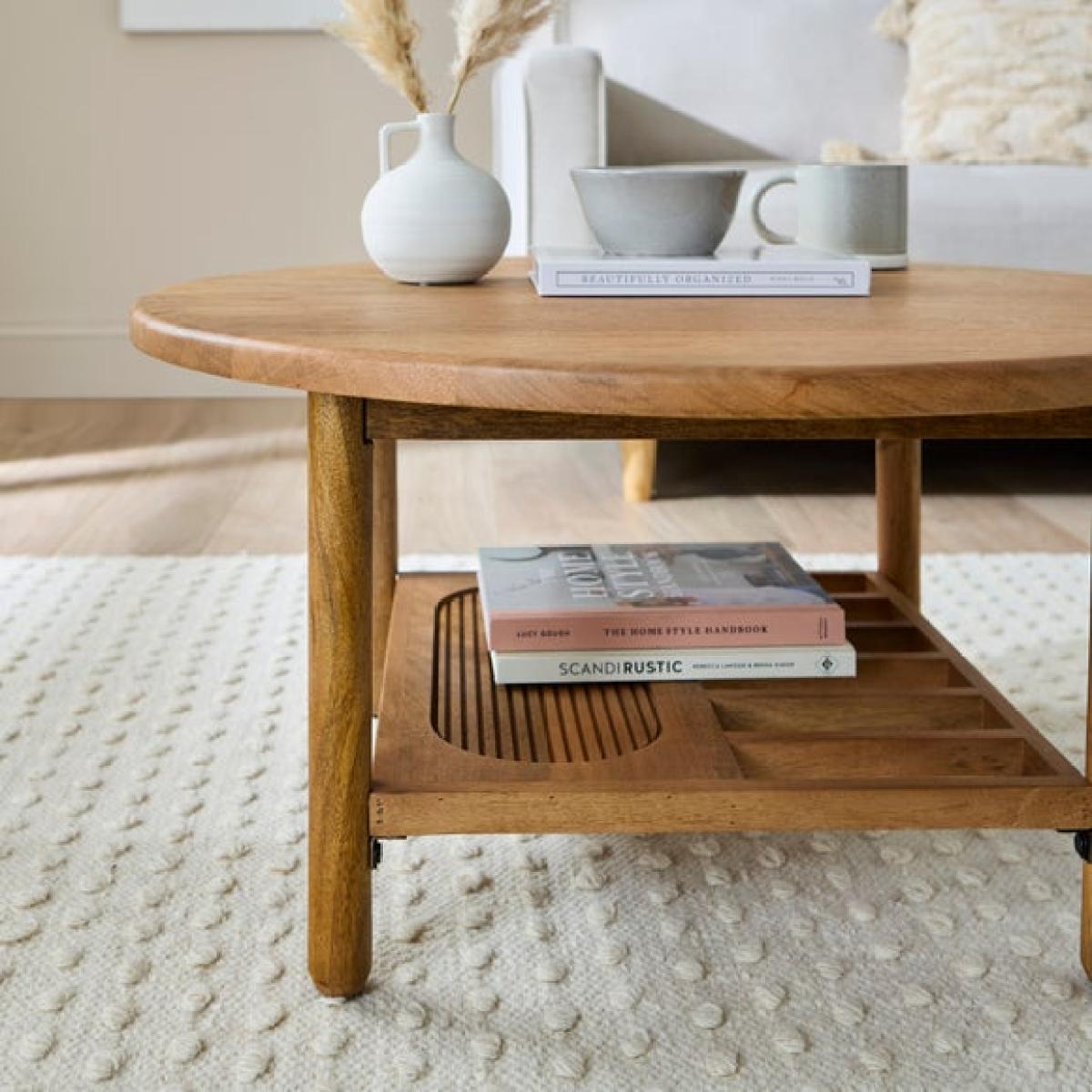 Khari Round Coffee Table, Mango Wood – image 2