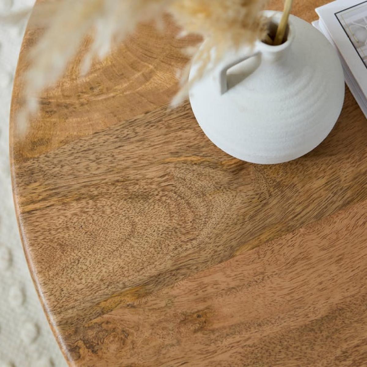 Khari Round Coffee Table, Mango Wood – image 4
