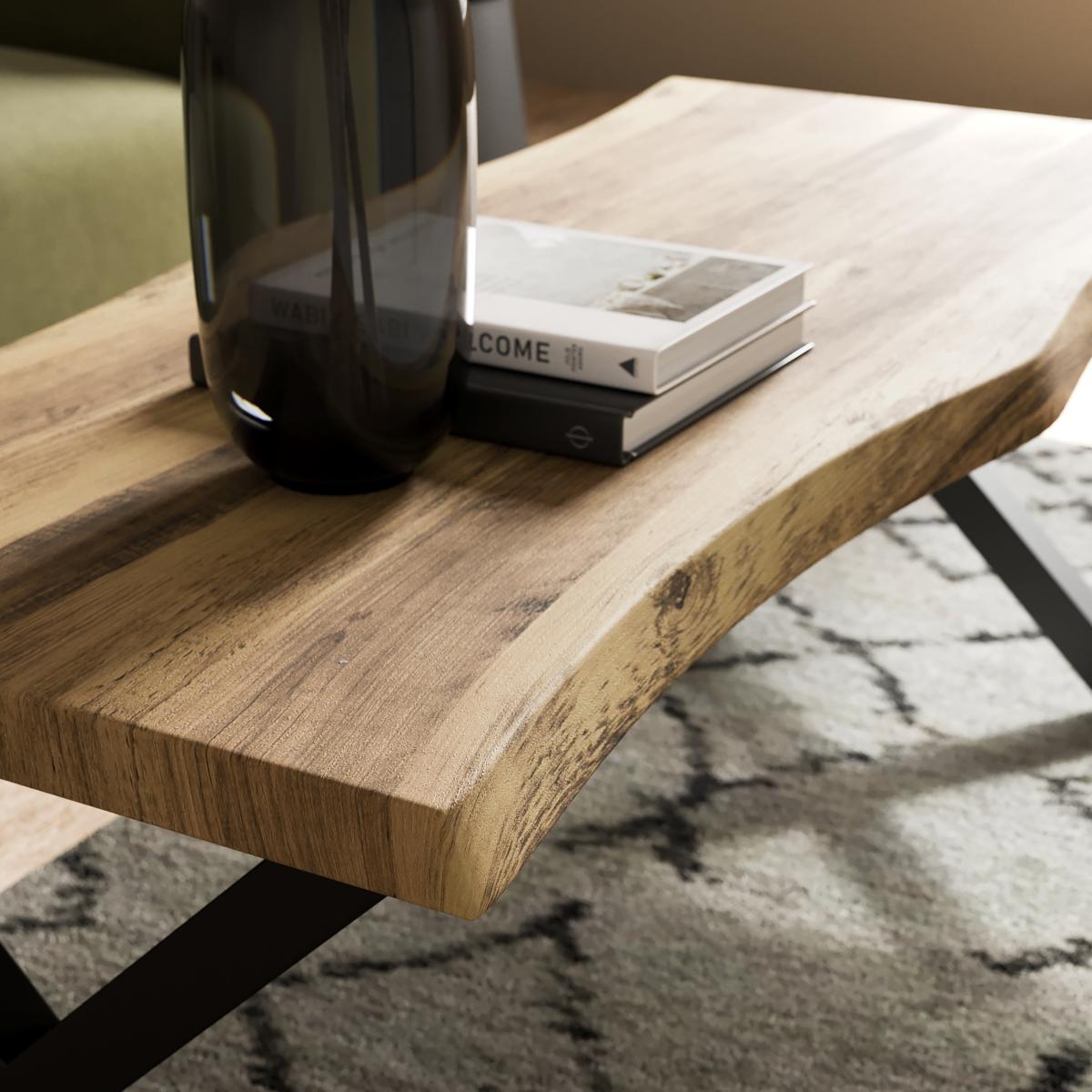 Ezra Coffee Table, Rustic Wood Effect Rustic Oak Effect – image 3