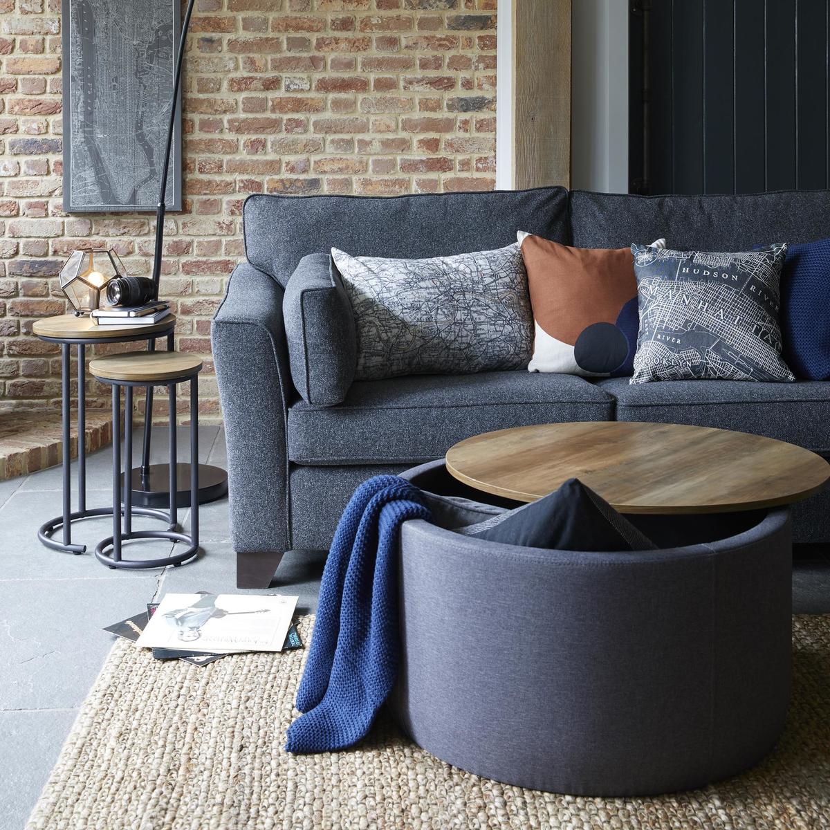 Fulton Fabric Coffee Table Grey – image 2