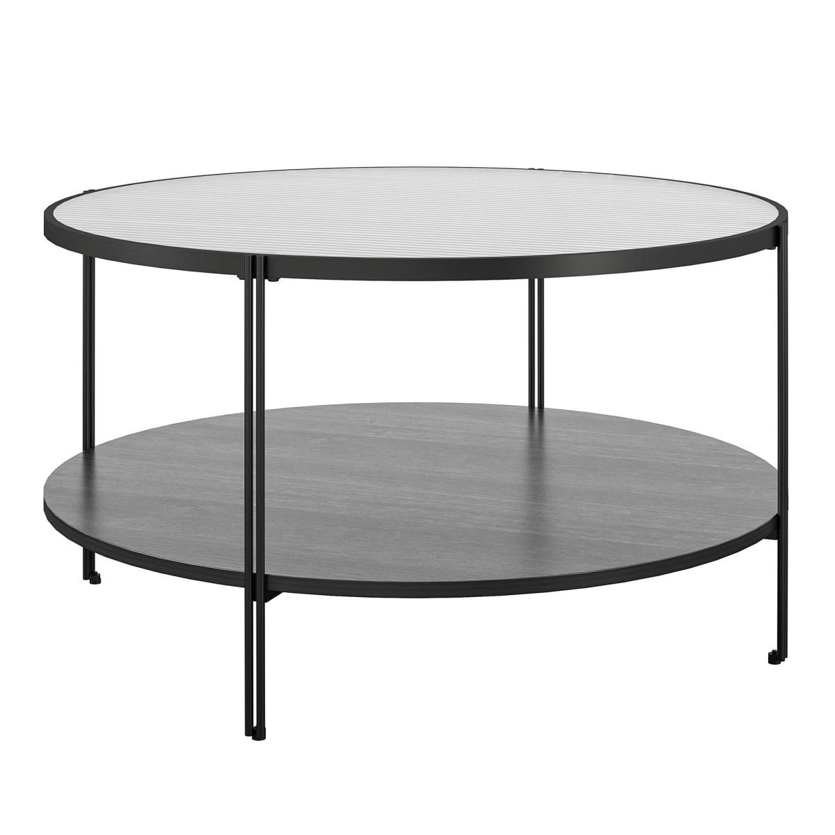 Queer Eye Wainwright Round Coffee Table, Black Oak Black – image 2