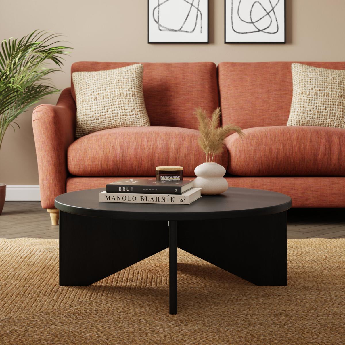 Kalpen Coffee Table, Mango Wood Black – image 2