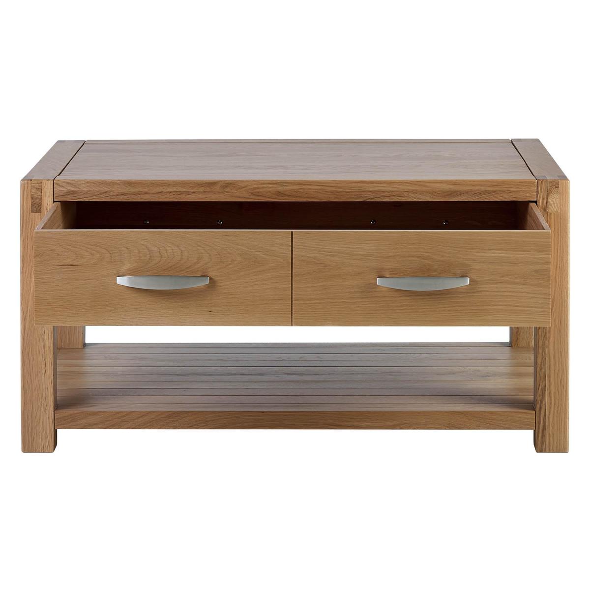 Hastings Solid Oak Coffee Table Brown – image 2
