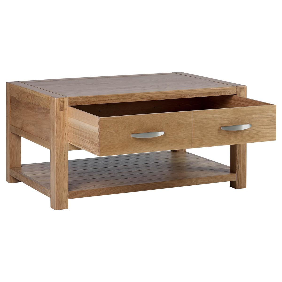 Hastings Solid Oak Coffee Table Brown – image 3