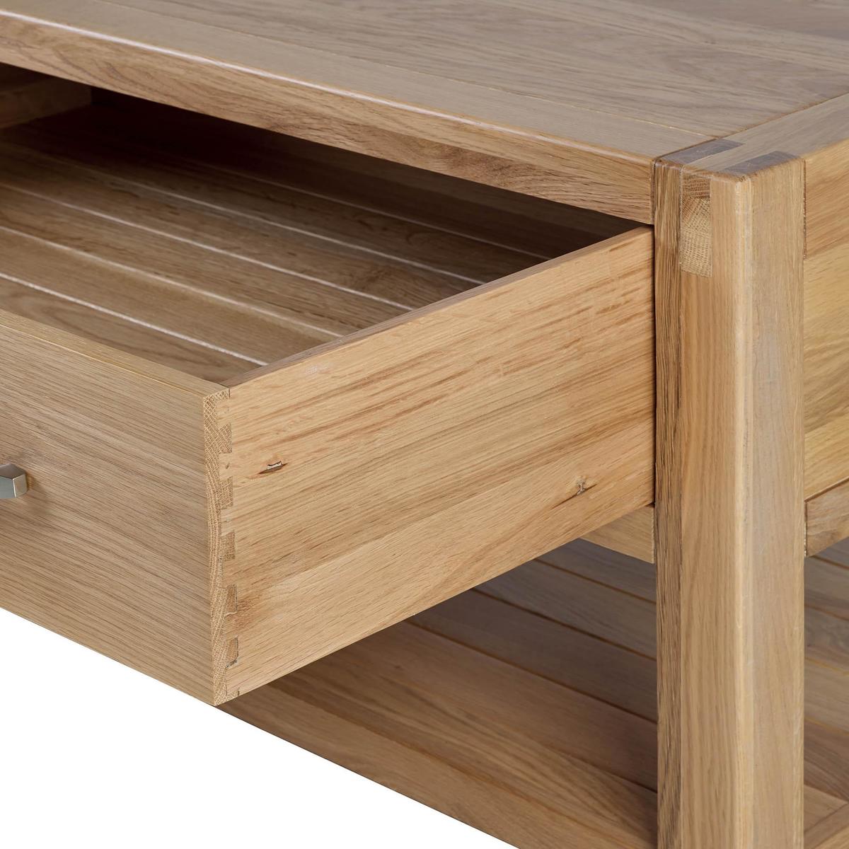 Hastings Solid Oak Coffee Table Brown – image 6