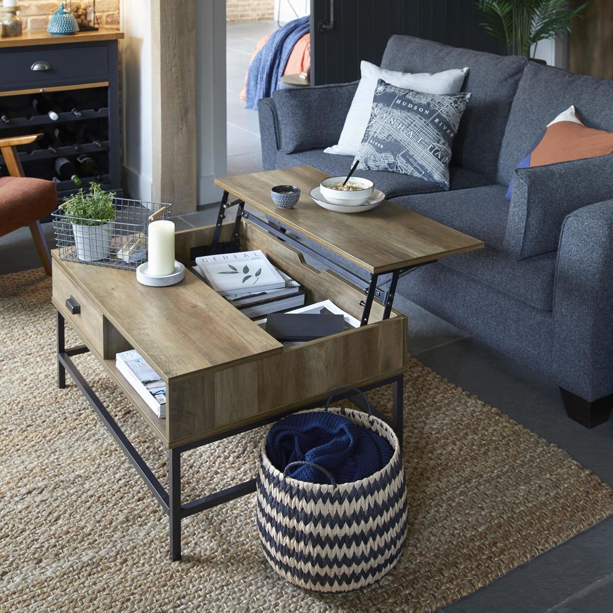 Fulton Lift Up Coffee Table Pine – image 3