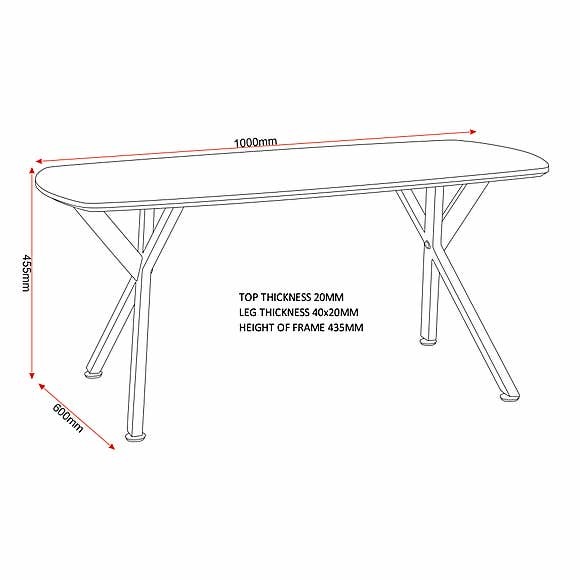 Athens Oval Coffee Table Grey – image 5