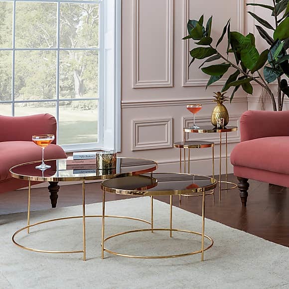 Ritz Black Set of 2 Coffee Tables Black – image 2
