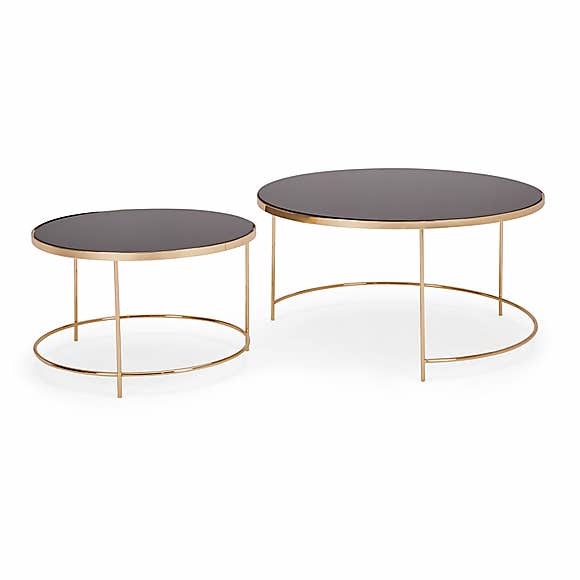 Ritz Black Set of 2 Coffee Tables Black – image 3