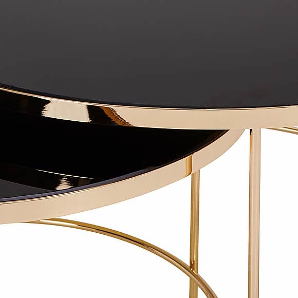 Ritz Black Set of 2 Coffee Tables Black – image 4