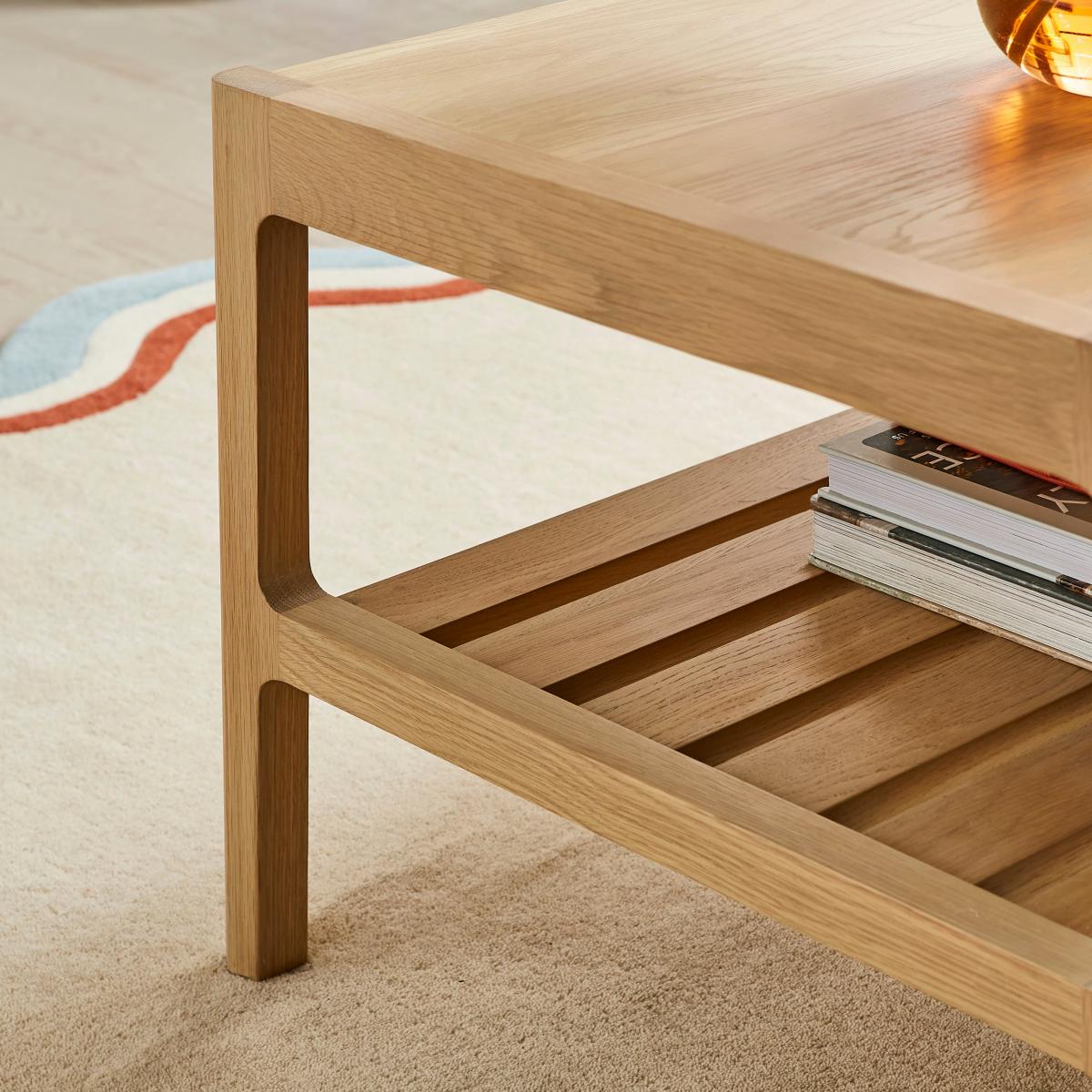 Elements Holmes Rectangular Coffee Table, Oak Oak – image 3