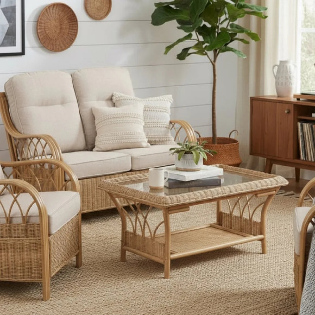 Desser Viola Rattan Coffee Table – image 1