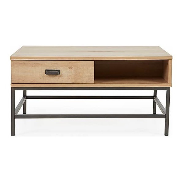 Fulton Oak Effect Lift Up Coffee Table Brown and Grey – image 2