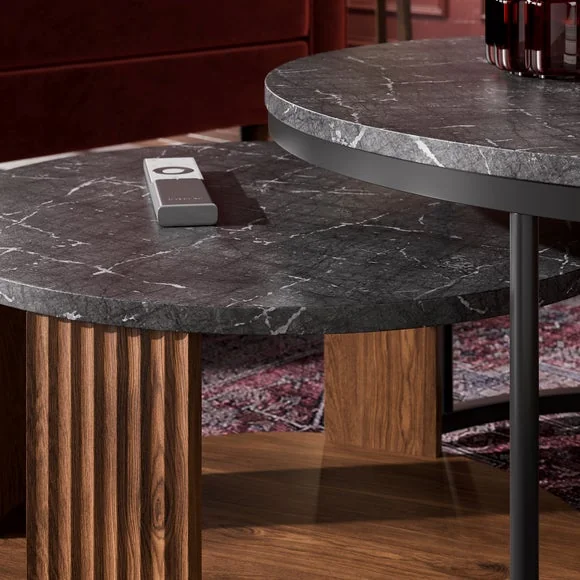 Georgi Marble Effect Nest of Coffee Tables – image 3