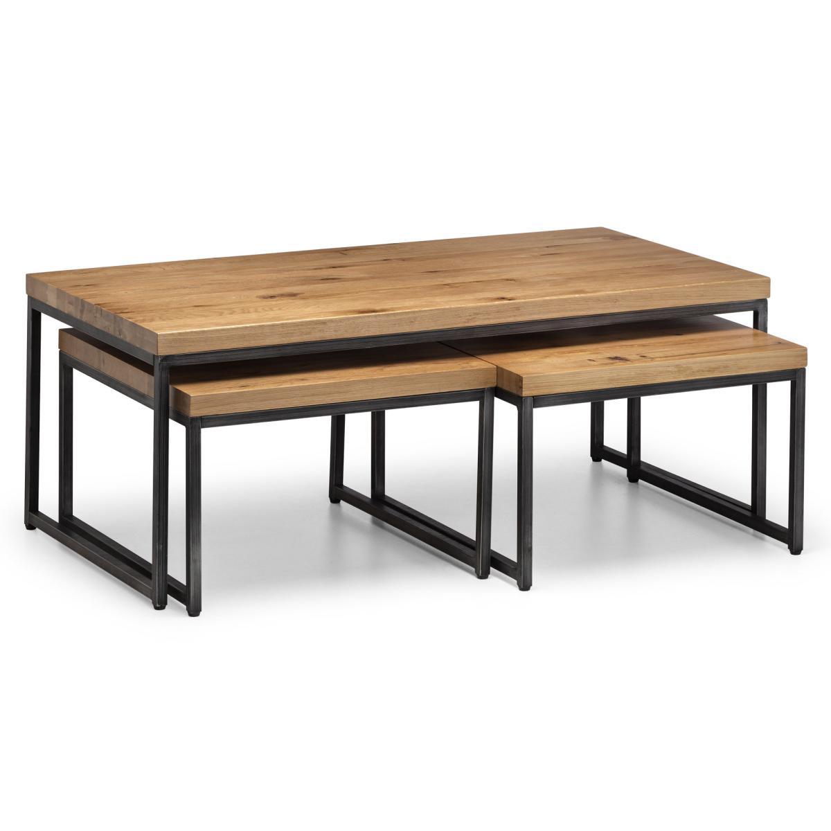 Brooklyn Oak Nesting Coffee Tables Mid Oak (Brown) – image 2