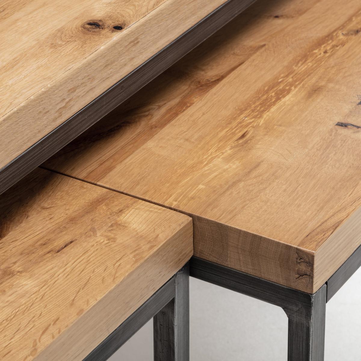Brooklyn Oak Nesting Coffee Tables Mid Oak (Brown) – image 3