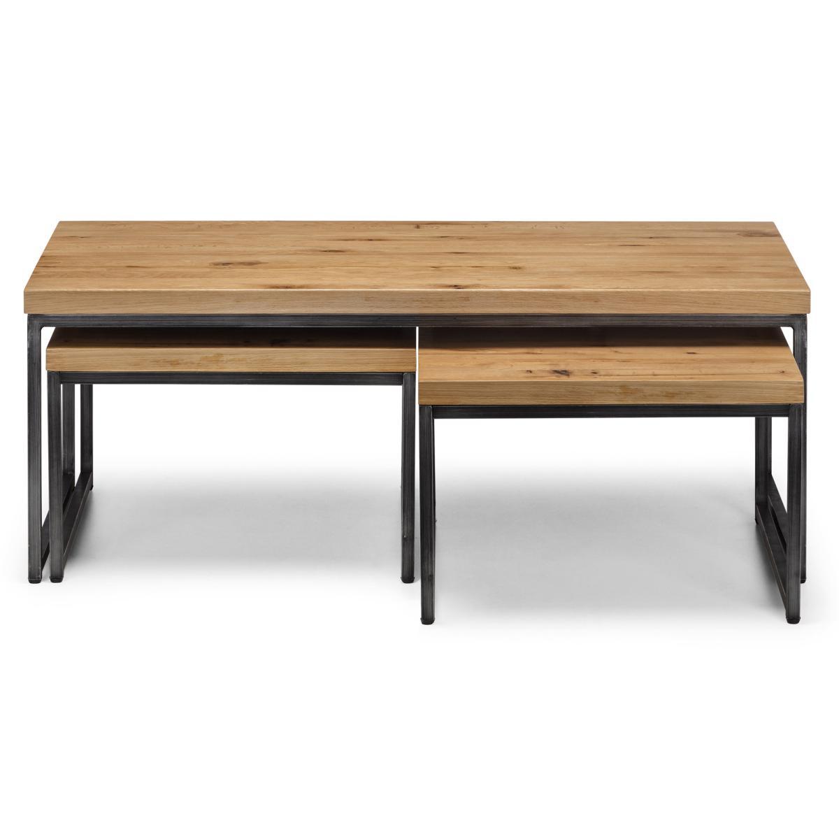 Brooklyn Oak Nesting Coffee Tables Mid Oak (Brown) – image 4