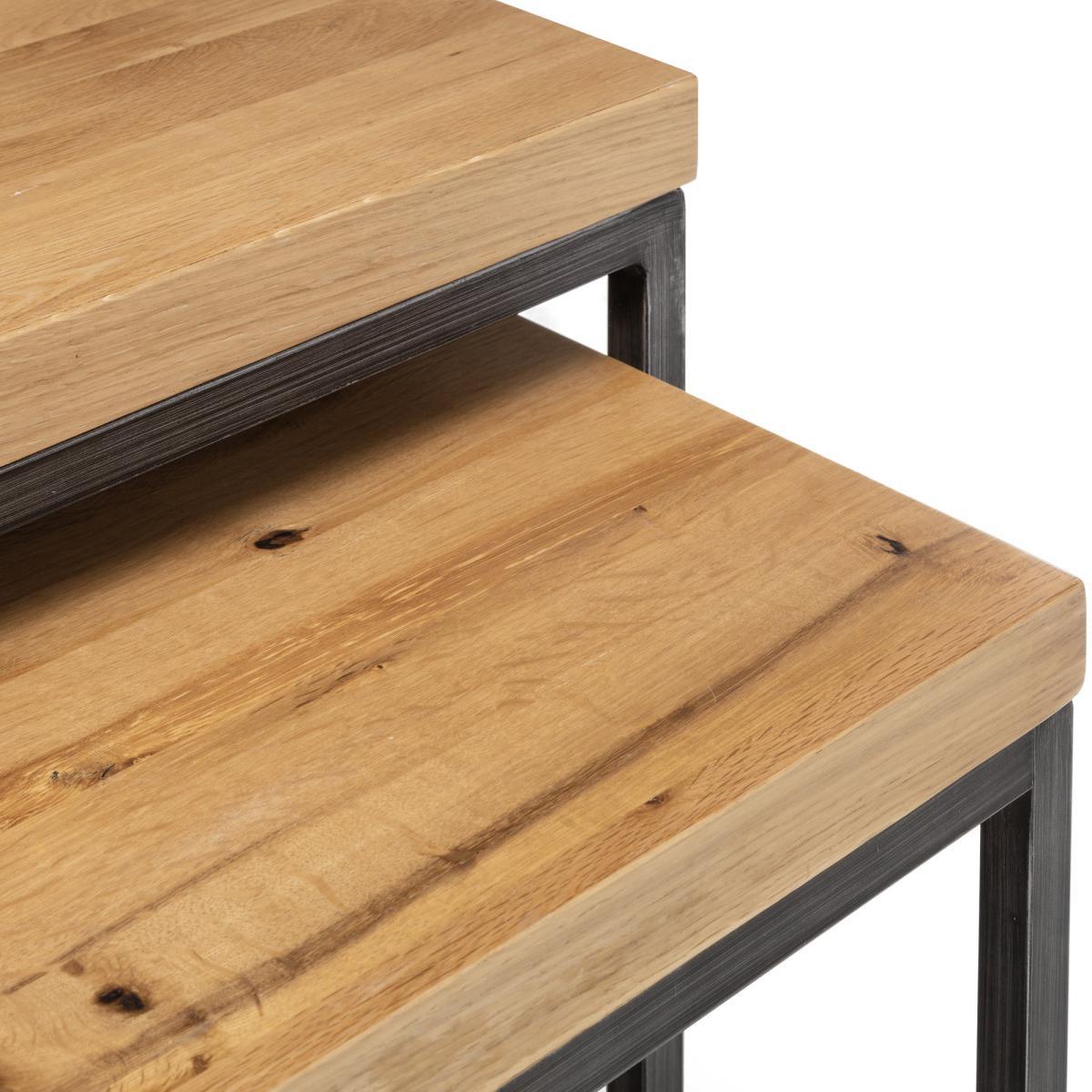 Brooklyn Oak Nesting Coffee Tables Mid Oak (Brown) – image 5