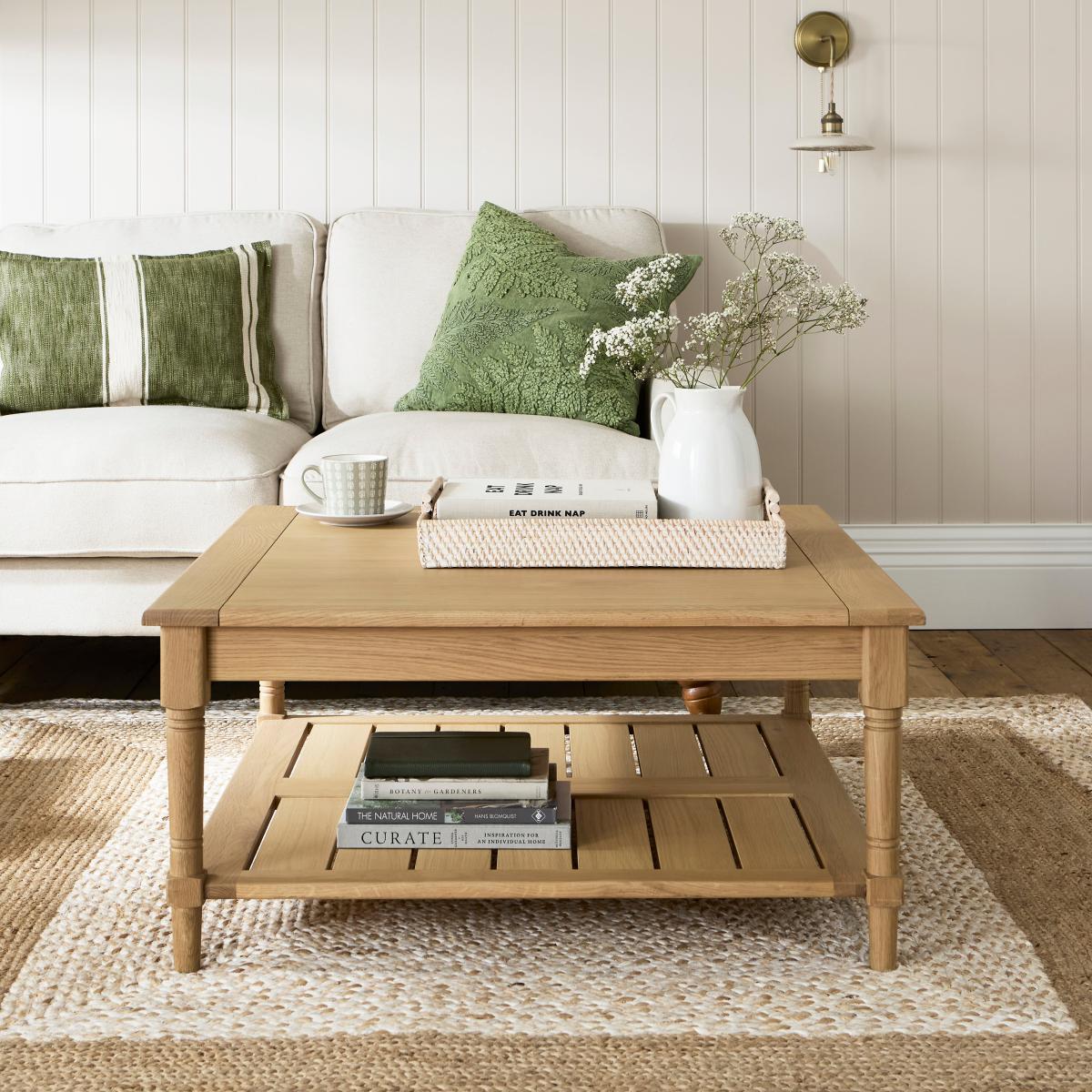 Churchgate Walcote Square Coffee Table, Oak Oak – image 2