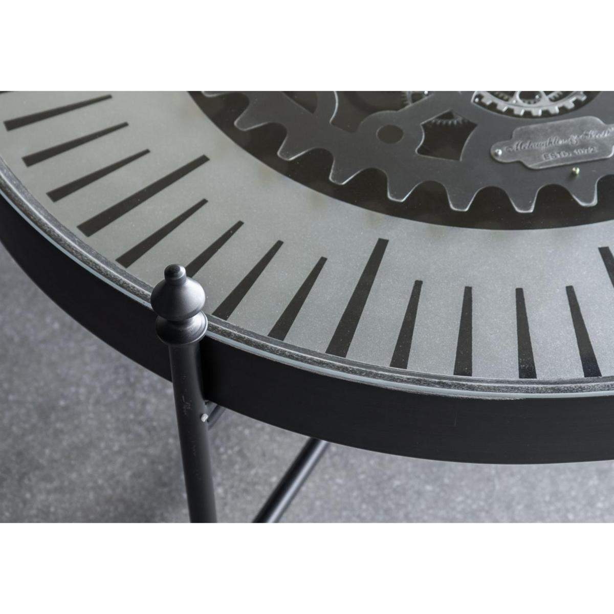 Palladium Clock Coffee Table - Black & Gold – image 3