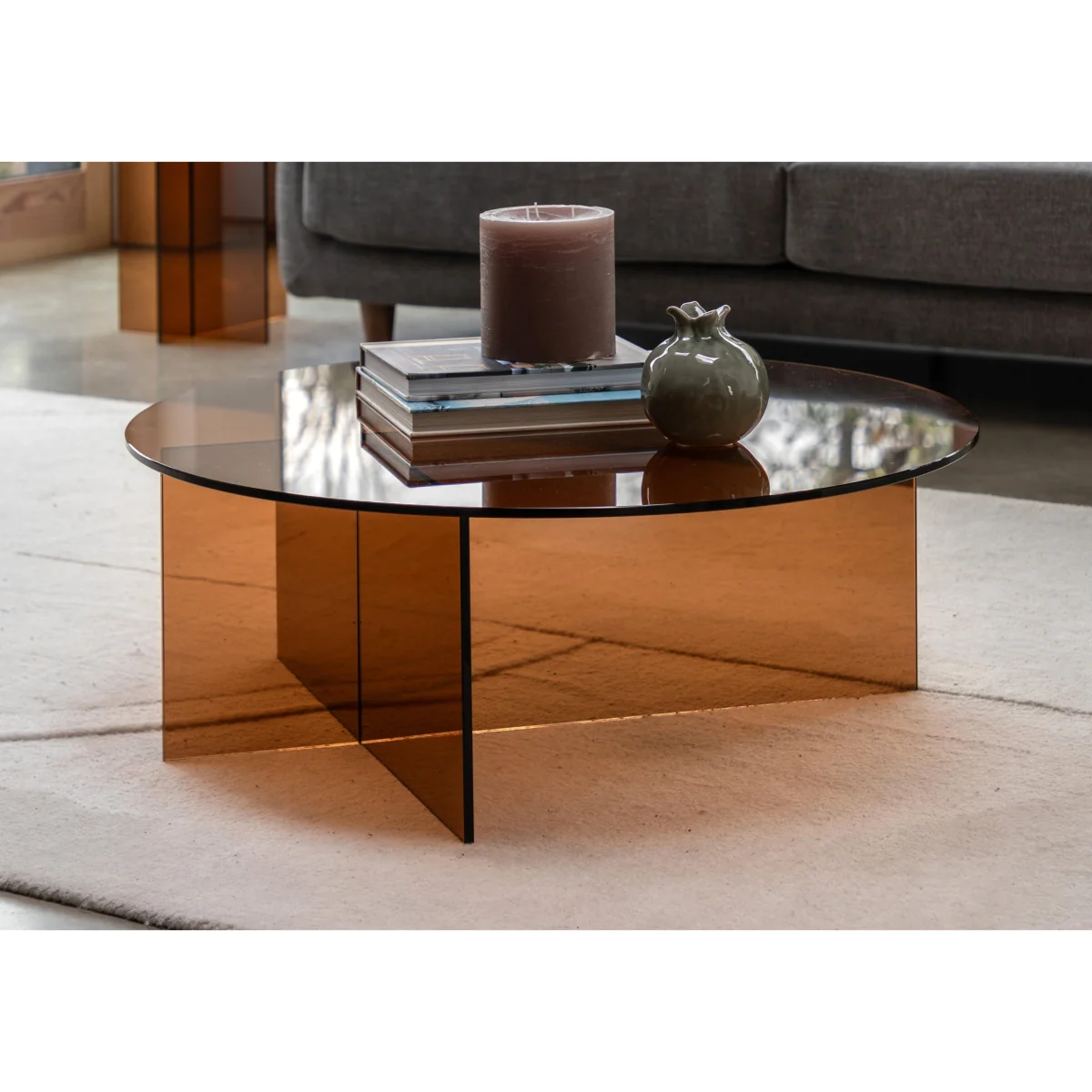 Arvelo Glass Coffee Table - Bronze – image 2