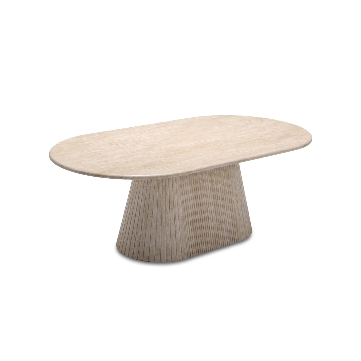 Romeo Oval Coffee Table with Pedestal Base - Living Room Furniture - In Time for Christmas – image 5