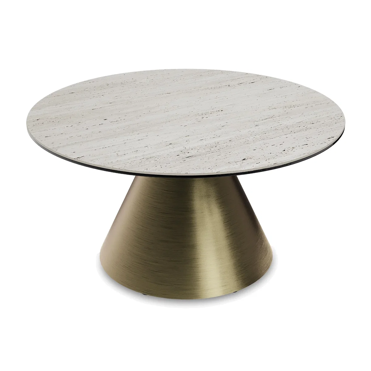 Akante - Amorim Round Coffee Table with Bronze Base – image 1