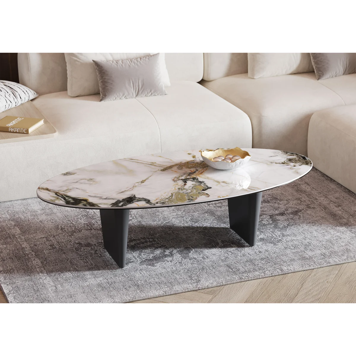 Akante - Felipe Coffee Table with Black Legs – image 2