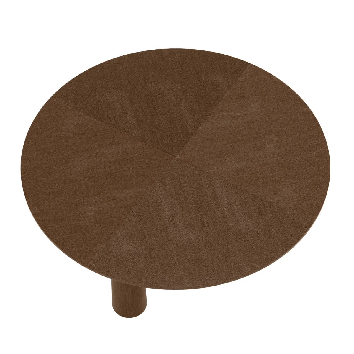 Large Round Walnut Coffee Table with Flared Legs - Hana – image 4