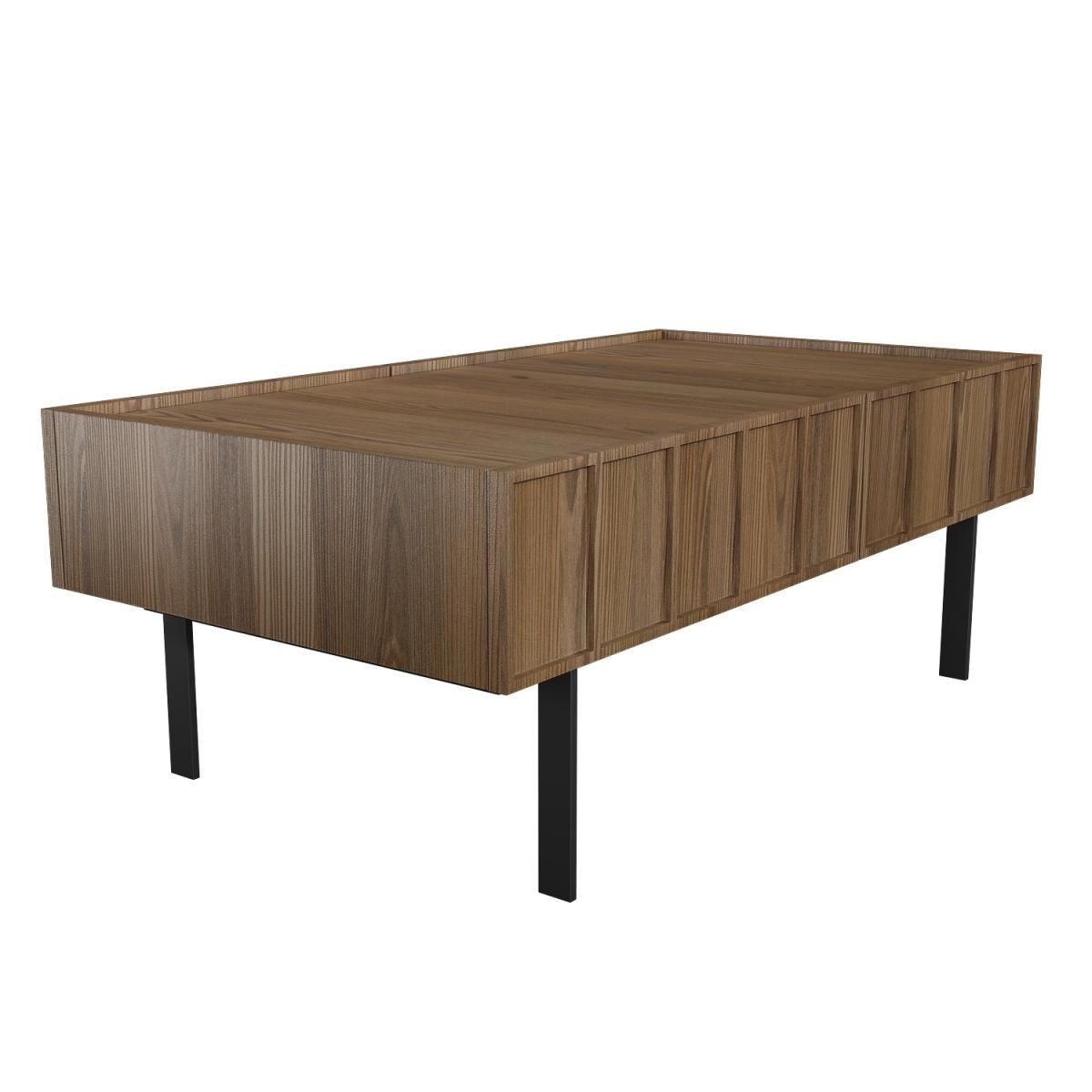 Walnut Coffee Table with Storage Drawers - Helmer – image 5